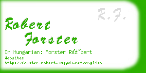 robert forster business card